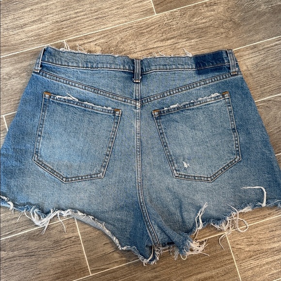 Abercrombie & Fitch Blue Cutoff Shorts - Picture 3 of 4